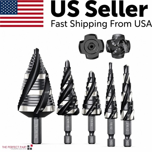 Spiral flute step drill - spiral,